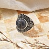 Natural Sodalite Adjustable Rings RJEW-I108-03AS-16-2