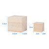 Solid Cube Wooden Block DIY-BC0010-04-3