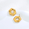 Stainless Steel Hollow Hexagon Stud Earrings FX5450-3