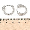 Brass Clear Cubic Zirconia Hoop Earrings EJEW-Q014-28P-2