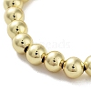 Adjustable Brass Round Beaded Slider Bracelets BJEW-D039-31B-G-2