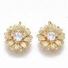 Brass Cubic Zirconia Charms KK-S355-014-NF-2