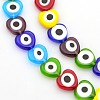 Handmade Evil Eye Lampwork Bead Strands LAMP-J030-10x10mm-M-1