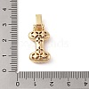 Brass Micro Pave Cubic Zirconia Pendants ZIRC-P121-01G-I-3