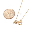 Heart and Conch Pendant Necklace with Cable Chain for Women NJEW-JN03796-5