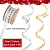  2 Rolls 2 Colors 10M Polyester Star Ribbon Trim OCOR-NB0001-83-2