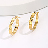 Minimalist Stainless Steel Moon Hoop Earrings TD3757-3