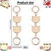 ANATTASOUL 2Pcs Alloy Enamel Cat Head Link Purse Strap Extenders FIND-AN0001-17-2