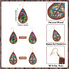 2Pairs 2 Colors Acrylic Dangle Earrings for Women EJEW-TA0001-53B-4
