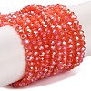 Baking Electroplate Glass Beads Strands DGLA-A039-J6MM-BM-2