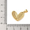 Rack Plating Brass & Clear Cubic Zirconia Pendants KK-S372-28G-3