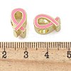 Brass Enamel European Beads KK-K298-04A-G-3