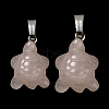 Natural Rose Quartz Pendants G-F758-A05-P-1