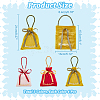  12Pcs 3 Colors Velvet Jewelry Drawstring Gift Bags with Rope Handle ABAG-NB0001-97-2