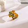 Alloy Enamel Cuff Open Rings WG630D7-01-4