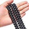 Natural Black Agate Beads Strands G-H1617-2