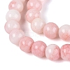 Ombre Effect Opaque Crackle Glass Beads Strands GLAA-Q106-01A-A14-4
