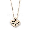 Golden Plated Heart with Constellation/Zodiac Sign Alloy Enamel Pendant Necklaces NJEW-H214-A06-G-1