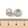 Brass Micro Pave Cubic Zirconia European Beads KK-P297-01P-3