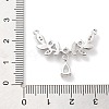 Brass Micro Pave Clear Cubic Zirconia Pendants ZIRC-L104-010P-3