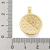 Rack Plating Brass Micro Pave Clear Cubic Zirconia Pendants KK-M291-20G-3