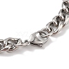 304 Stainless Steel Viking Knot Link Chain Bracelets for Men BJEW-B096-37AS-3