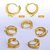 10Pcs Brass Micro Pave Clear Cubic Zirconia Hoop Earring Findings ZIRC-SZ0005-17-3