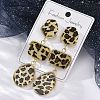 Alloy acrylic Dangle Stud Earrings EJEW-M075-01G-06-3