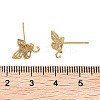 Brass Micro Pave Cubic Zirconia Stud Earrings Finding KK-K364-05G-3