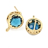 Bass Glass Stud Earring Findings KK-S387-01G-06-2