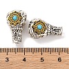 Rack Plating Tibetan Style Alloy 3 Hole Guru Beads PALLOY-F313-04AS-3