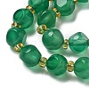 Natural Green Onyx Agate(Dyed & Heated) Beads Strands G-K387-A05-01-3