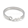 Non-Tarnish Constellations 304 Stainless Steel Open Cuff Ring for Women RJEW-L122-001P-02-2