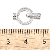 925 Sterling Silver Micro Pave Clear Cubic Zirconia Fold Over Clasps STER-P060-43P-3