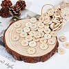 Wooden Buttons FIND-WH0097-33-6