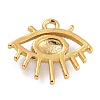 Golden Brass Enamel Pendants KK-P197-12G-4