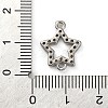 Brass Micro Pave Clear Cubic Zirconia Star Links Connector Charms KK-A230-03B-P-3