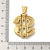 Ion Plating(IP) 304 Stainless Steel Rhinestone Pendants STAS-C105-08G-3