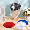 4Pcs 4 Colors EVA Cloth Round Fascinator Hat Base for Millinery AJEW-BC0007-39-4