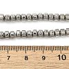 Electroplated Natural Lava Rock Beads Strands G-L606-C02-01B-4