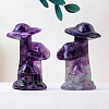 Natural Fluorite Mushroom Sculpture Display Decoration PW-WGD7F27-02-1