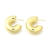 Rack Plating Brass C-shape Stud Earrings EJEW-G288-32D-G-2