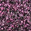 Opaque Picasso Cylinder Glass Beads SEED-Q039-06A-09-3