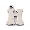 Non-Tarnish 201 Stainless Steel Charms STAS-U016-01P-H-1