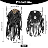 Fingerinspire 2Pcs Detachable PU Leather Tassel Epaulettes AJEW-FG0003-71-2