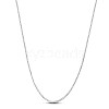 SHEGRACE Rhodium Plated 925 Sterling Silver Box Chain Necklaces JN985A-1