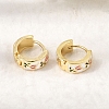 Flower Brass Hoop Earrings EJEW-D352-07G-2