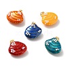 Rack Plating Brass Enamel Pendants KK-M230-03G-1