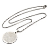 304 Stainless Steel 12 Constellation Sign Sun Moon Phase Pendant Necklaces NJEW-S007-09P-3