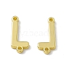 Rack Plating Brass Letter Connector Charms KK-C007-38G-L-2